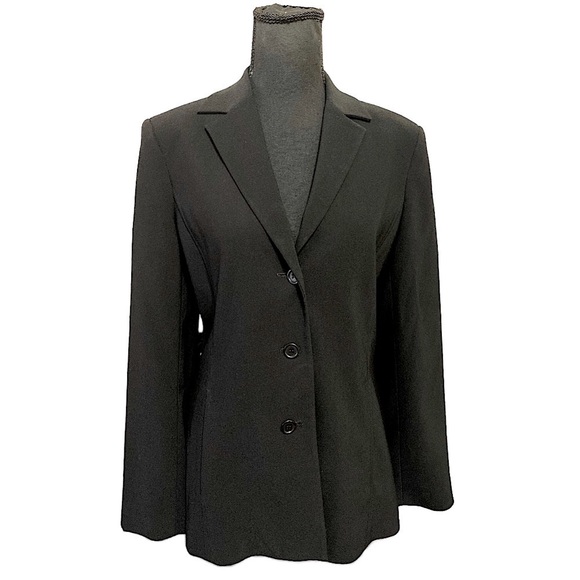 BCBG 3-Button Front Hourglass Blazer Corpcore Dark Acadamia Size 6 Goth clas… - Picture 11 of 11